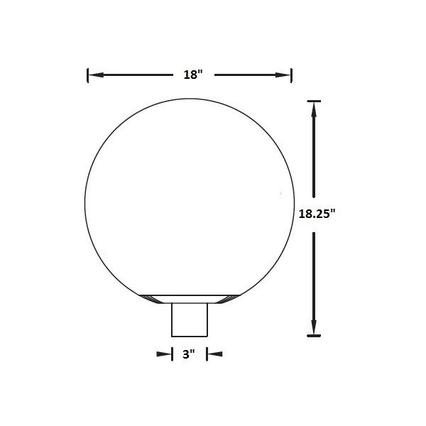 gl18inc_4__32418.1622621108.jpg Globe Light Fixture with Medium Socket, 18 Inch Diameter, Bulb Not Included, 120 Volt