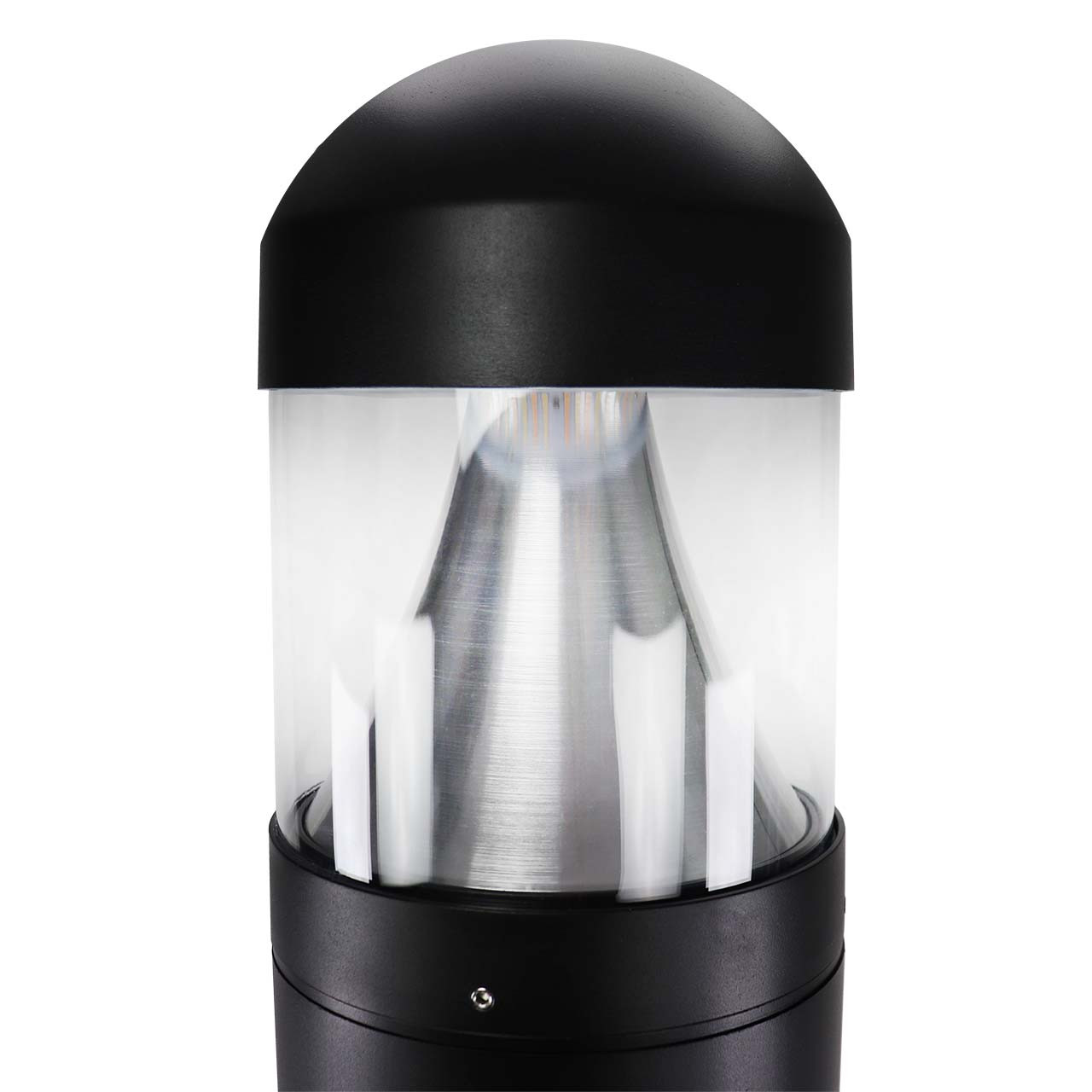 24 Watt Round Dome Top LED Bollard Light with Adjustable Power and Color Temperature