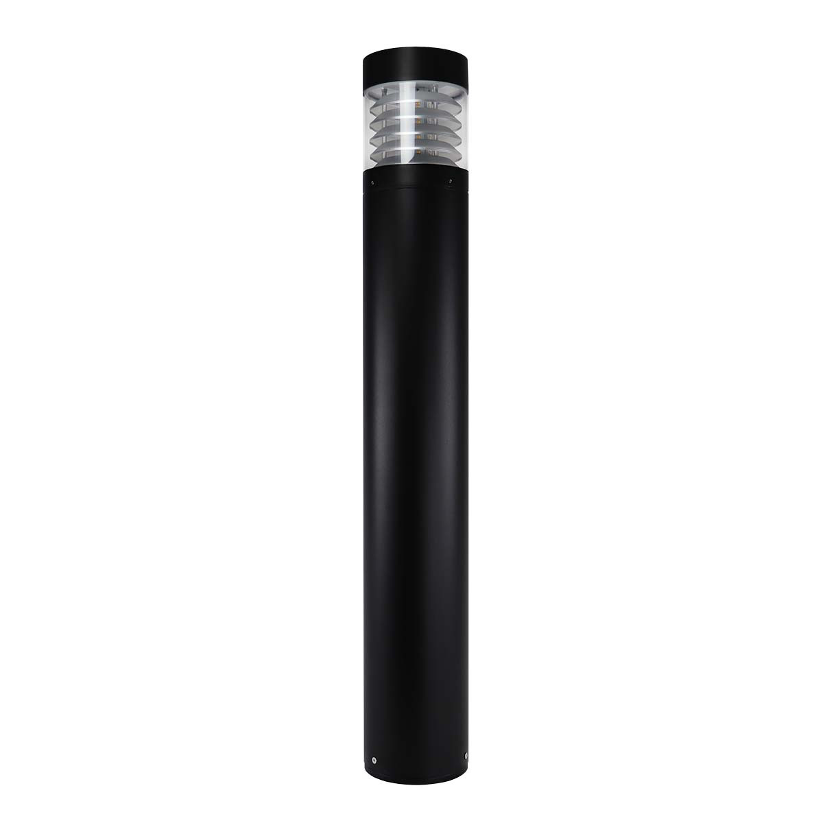 BOLRL-Front__27477.1775766878.jpg 24 Watt Round LED Bollard Light with Louvers and Adjustable Power and Color Temperature
