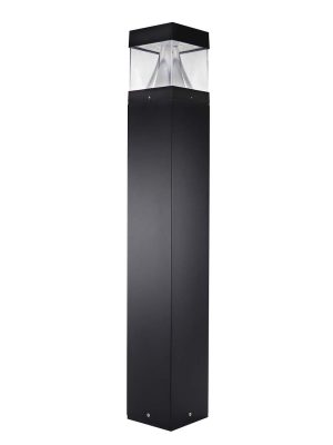 24 Watt Square LED Bollard Light with Adjustable Power and Color Temperature
