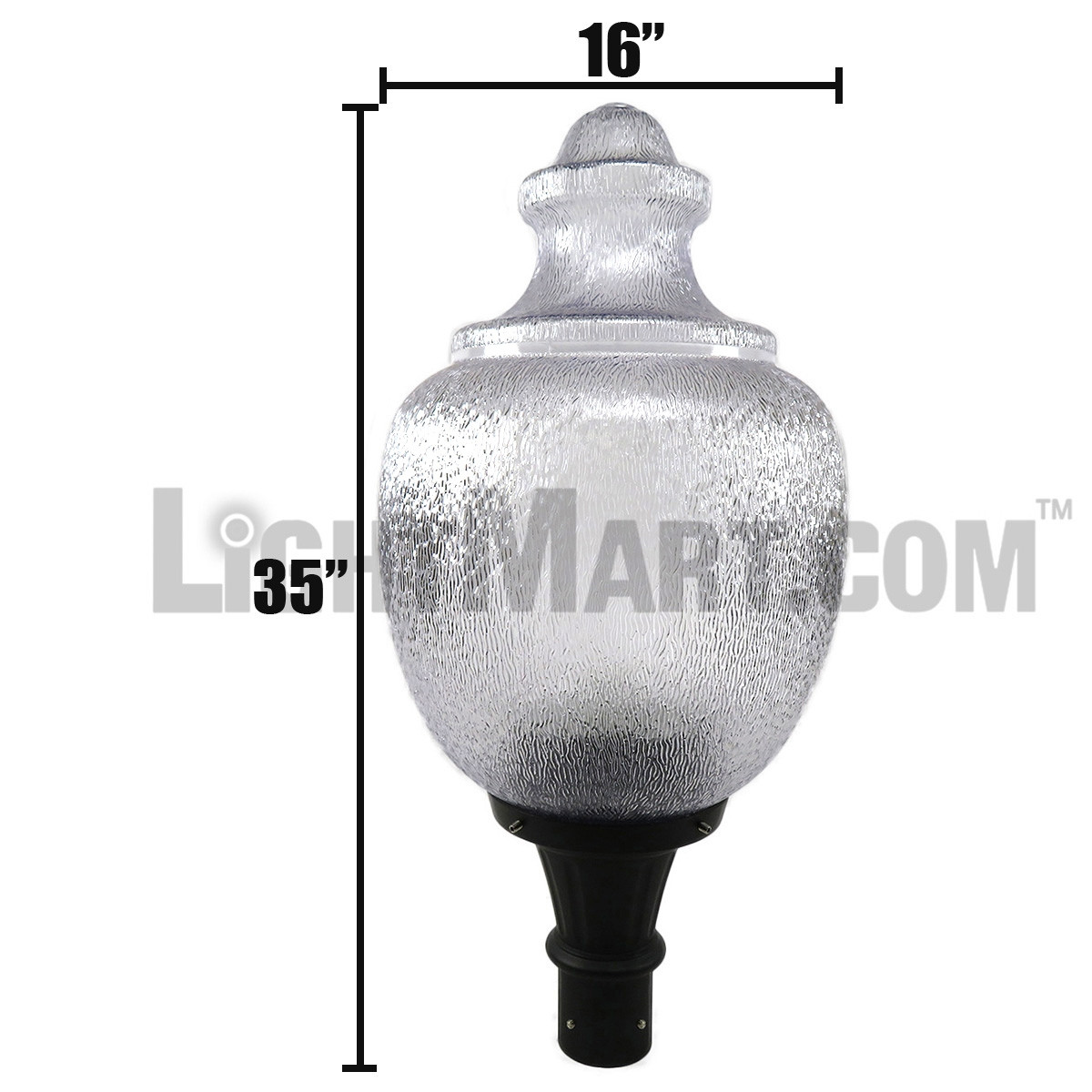 Standard Acorn Light Fixture with Mogul Socket, Bulb Not Included