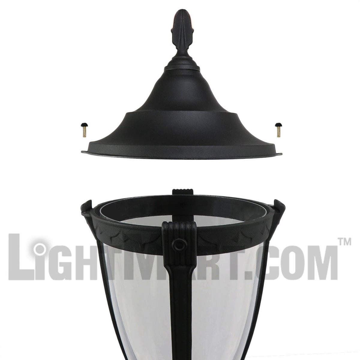 LED Acorn Light Fixture with Crown with Mogul Socket