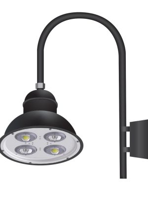 63 Watt 18 Inch Architectural Gooseneck LED Fixture with Wall Mount