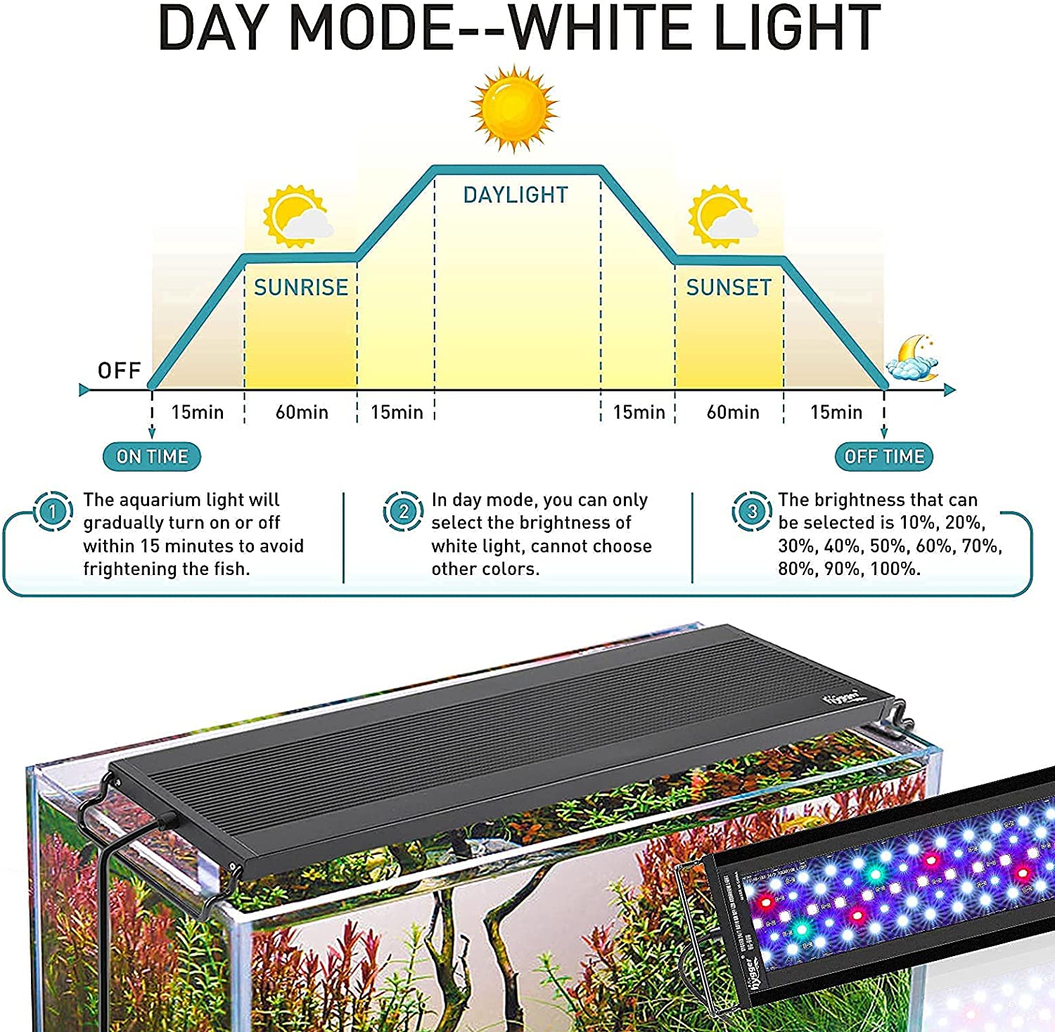 Hygger LED Light - 24/7 Mode