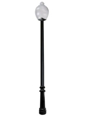 Windsor LED Light Pole Kit with Economy Acorn Fixture 3 Inch Diameter Light Pole - Direct Burial