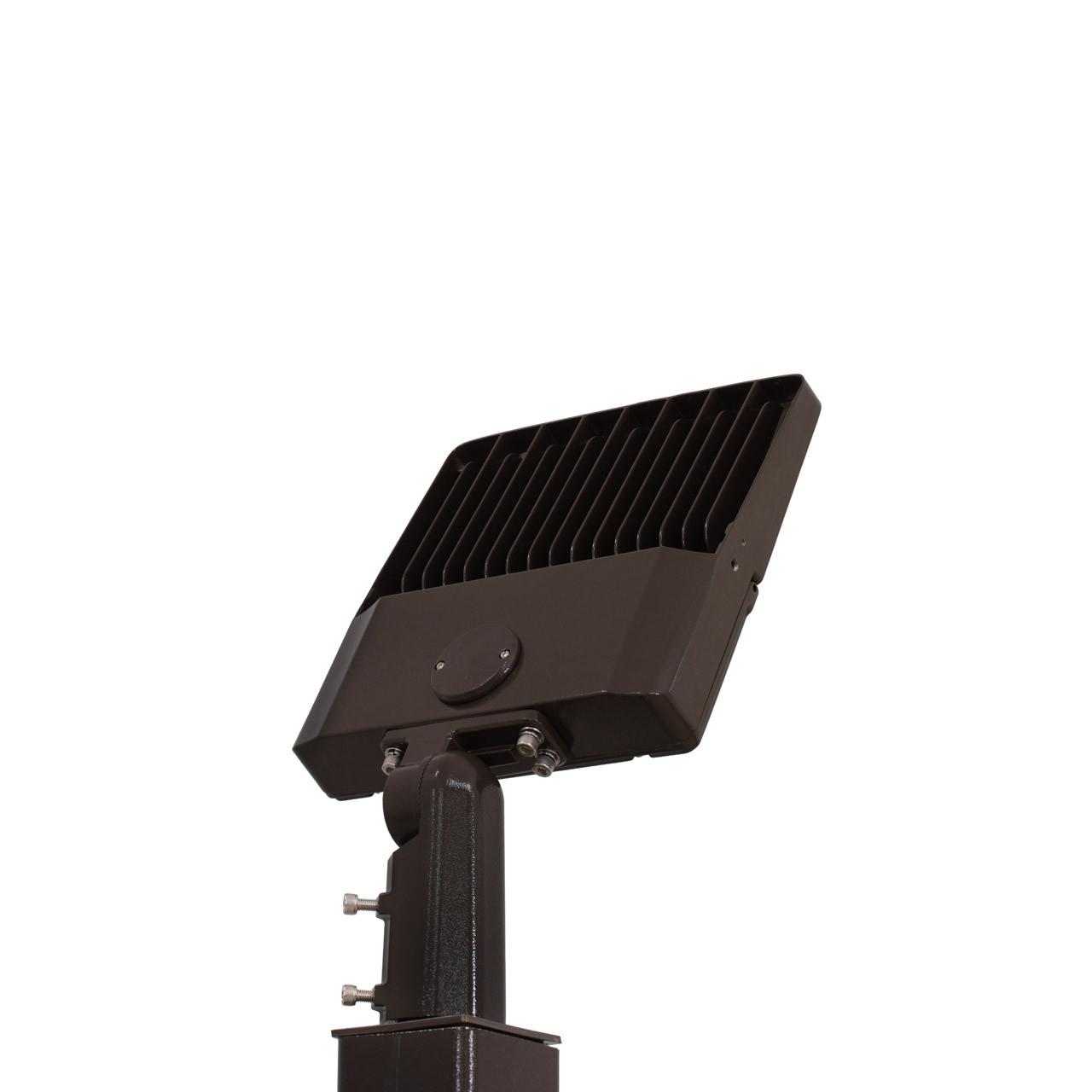 Back_Angle_right_SmallLight1_copy__05564.1751473552.jpg Light Pole Kit with Single Adjustable LED Area Light, Selectable Wattage 80/100/120/150 & Color Temperature, 10-25 Foot Pole Height Options