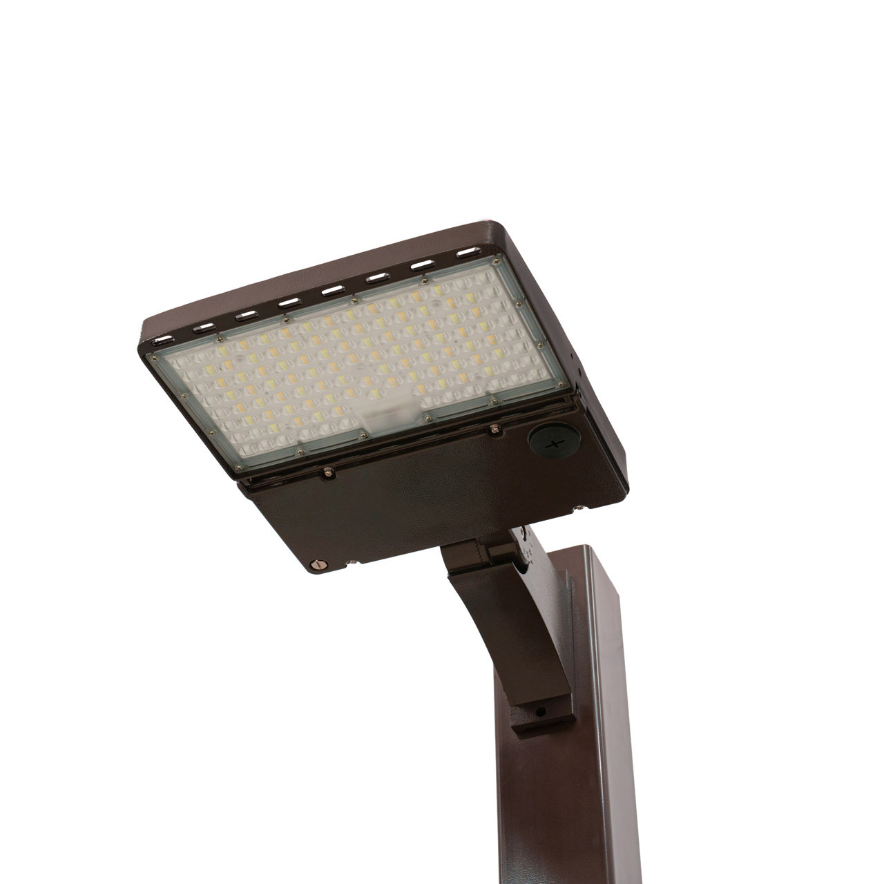 Light Pole Kit with Single LED Area Light,  Selectable Wattage 80/100/120/150 & Color Temperature, 10-25 Foot Pole Height Options