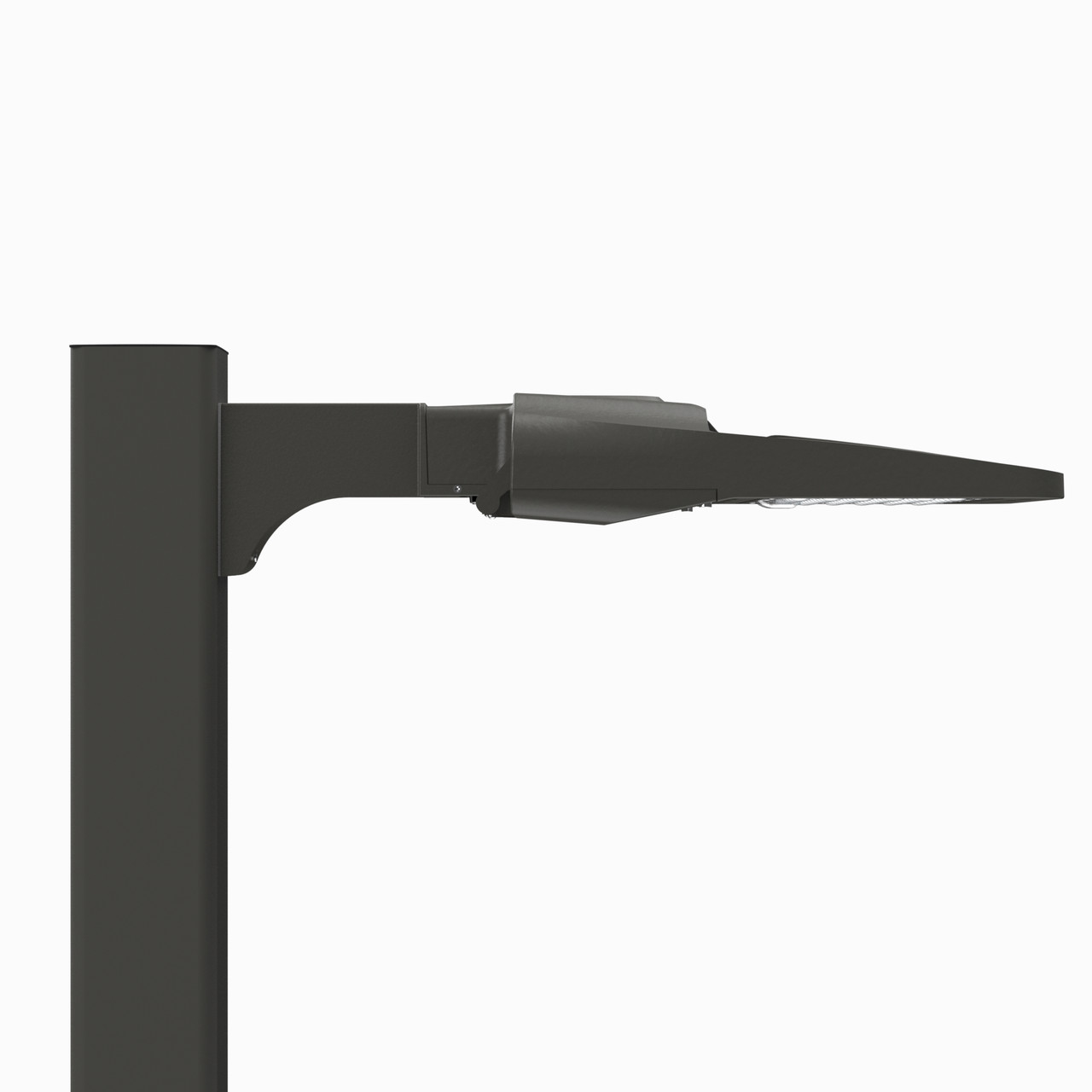 Light Pole Kit with Single LED Area Light,  Selectable Wattage 80/100/120/150 & Color Temperature, 10-25 Foot Pole Height Options