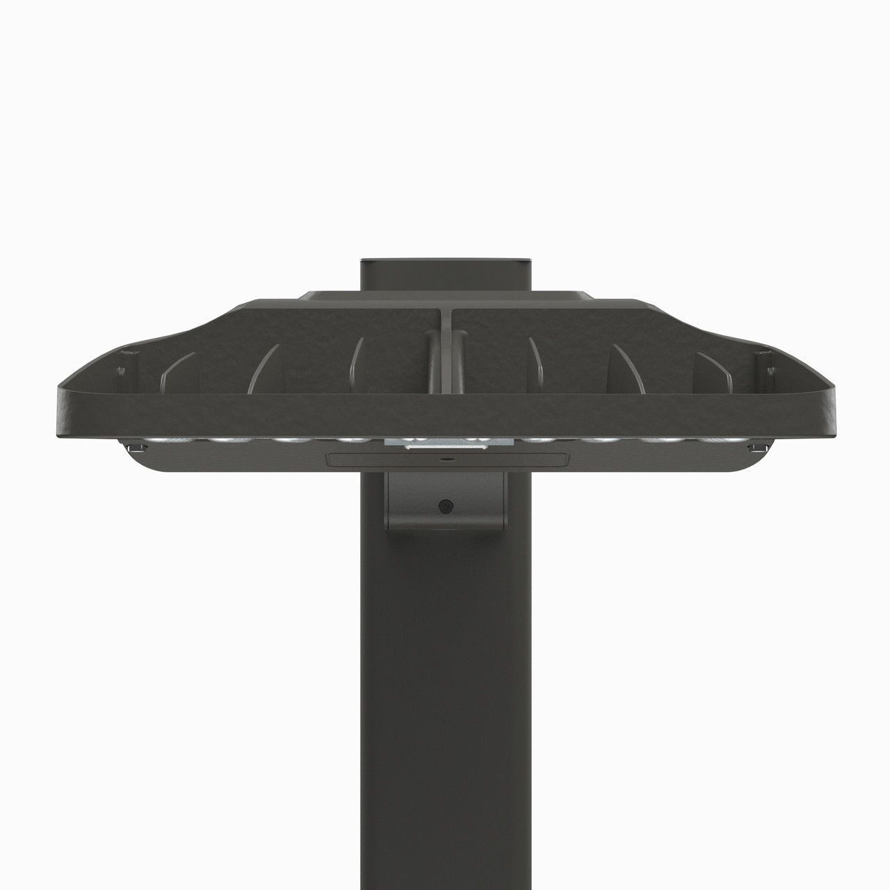 Light Pole Kit with Single LED Area Light,  Selectable Wattage 80/100/120/150 & Color Temperature, 10-25 Foot Pole Height Options