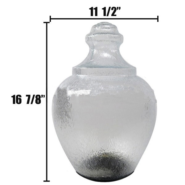 acorn_light_economy_led_front_dimensions_122__48995.1622631366.jpg Worthington LED Light Pole Kit with Economy Acorn Fixture 3 Inch Diameter Light Pole - Direct Burial