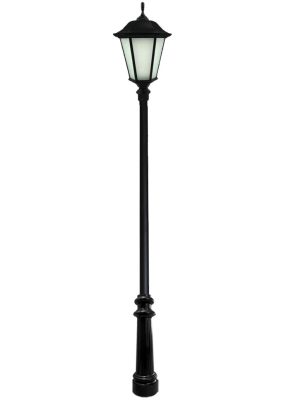 Windsor LED Light Pole Kit with Lantern Fixture 3 Inch Diameter Light Pole - Direct Burial