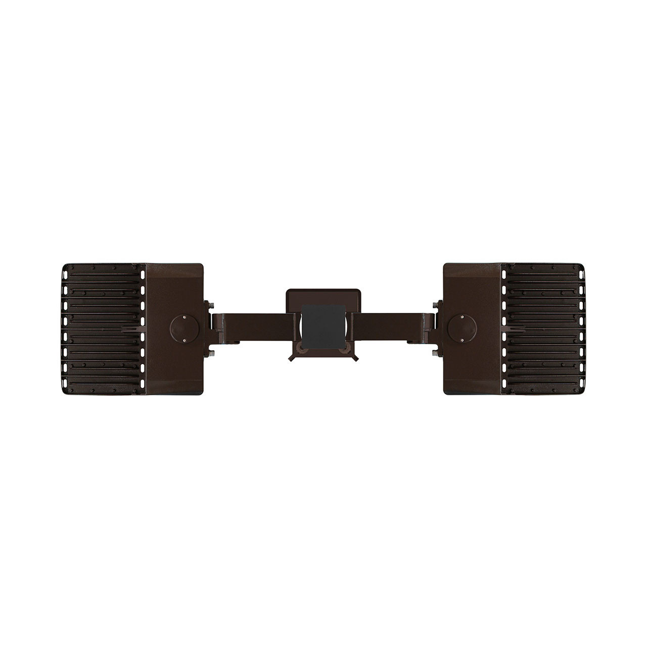 PK1502_17__18691_2bay_small__56785.1752252834.jpg Light Pole Kit with Two LED Area Lights, Selectable Wattage 80/100/120/150 & Color Temperature, 10-25 Foot Pole Height Options