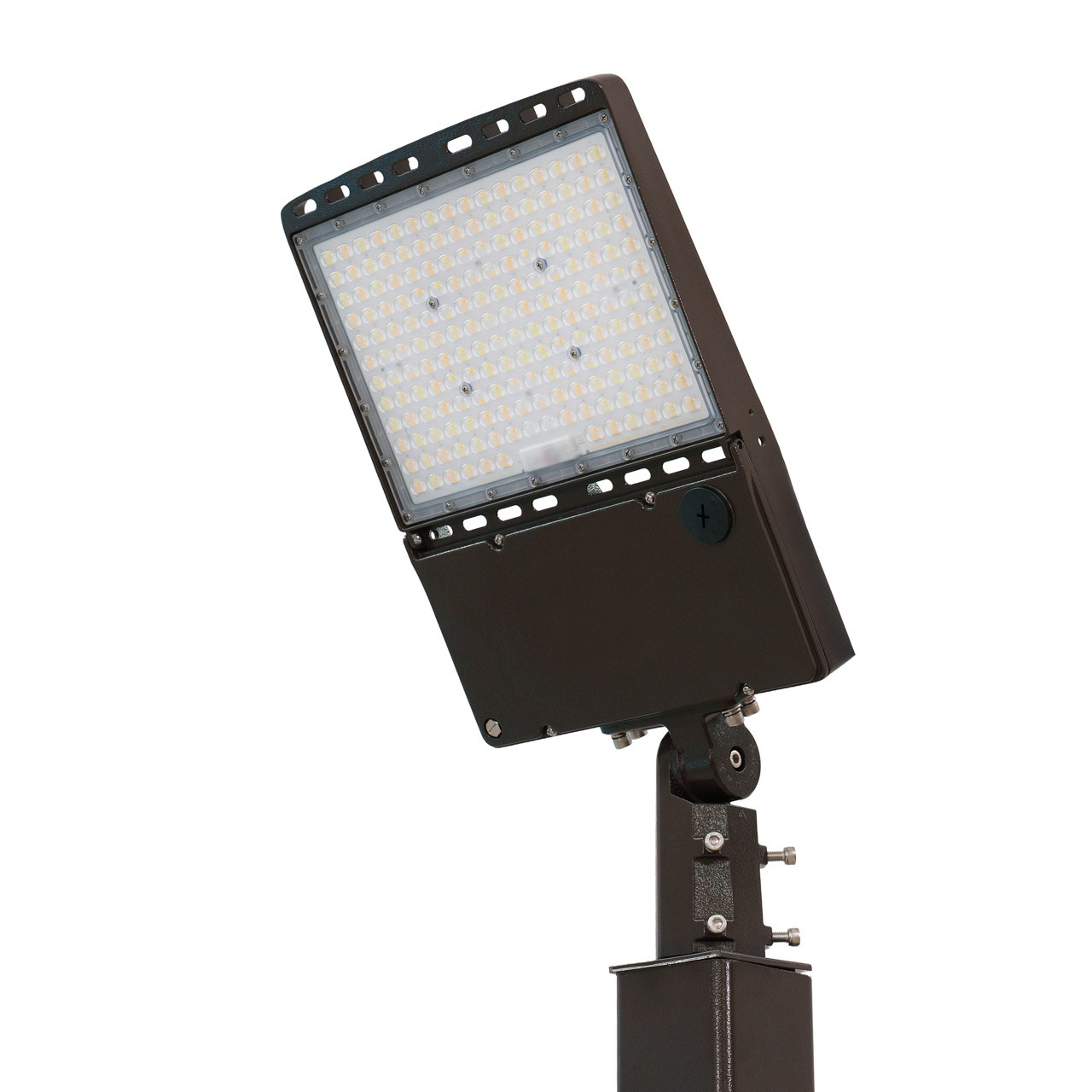 3-shoebox-SF-large__20544.1751473388.jpg Light Pole Kit with Single Adjustable LED Area Light, Selectable Wattage 150/200/240/300 & Color Temperature, 20-30 Foot Pole Height Options