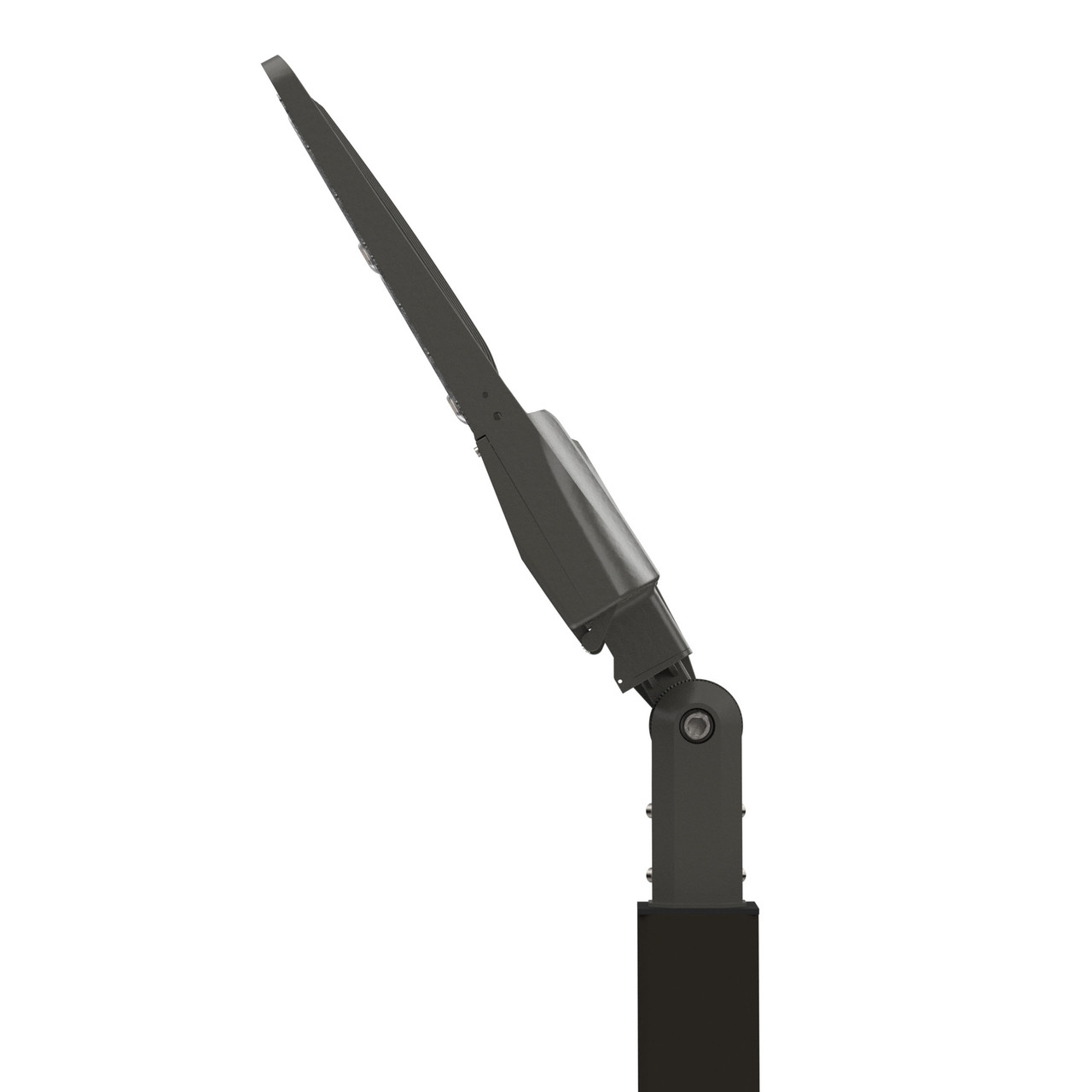 PK082A_30_Degrees_2__15739.1751473406.jpg Light Pole Kit with Single Adjustable LED Area Light, Selectable Wattage 150/200/240/300 & Color Temperature, 20-30 Foot Pole Height Options