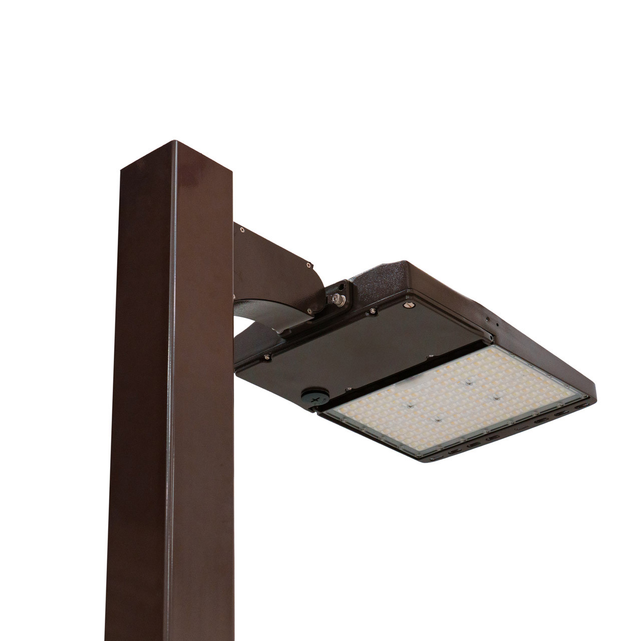 Back_Angle_right_Large_Pole_Mount_copy__71081.1752252275.jpg Light Pole Kit with Single LED Area Light, Selectable Wattage 150/200/240/300 & Color Temperature, 20-30 Foot Pole Height Options