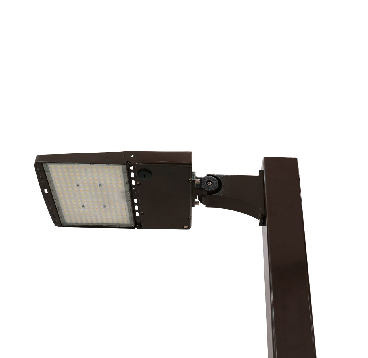 Front_Side_for3_BigLight_PoleMount_copy__10126.1752252283.jpg Light Pole Kit with Single LED Area Light, Selectable Wattage 150/200/240/300 & Color Temperature, 20-30 Foot Pole Height Options