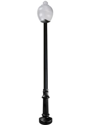 Worthington LED Light Pole Kit with Economy Acorn Fixture 3 Inch Diameter Light Pole - Anchor Based