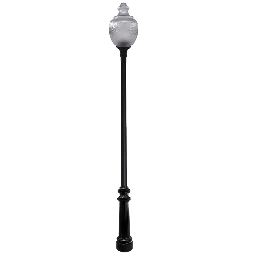 WindsorBase_Standard__61331.1622630686.jpg Windsor LED Light Pole Kit with Standard Acorn Fixture 3 Inch Diameter Light Pole - Direct Burial