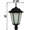 LaternLight_Dimensions__72842.1622631501.JPG Windsor LED Light Pole Kit with Lantern Fixture 4 Inch Diameter Light Pole - Direct Burial