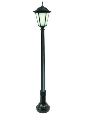 Bastille Anchor Base Decorative LED Pole Kit with Lantern Fixture, 4 Inch Diameter
