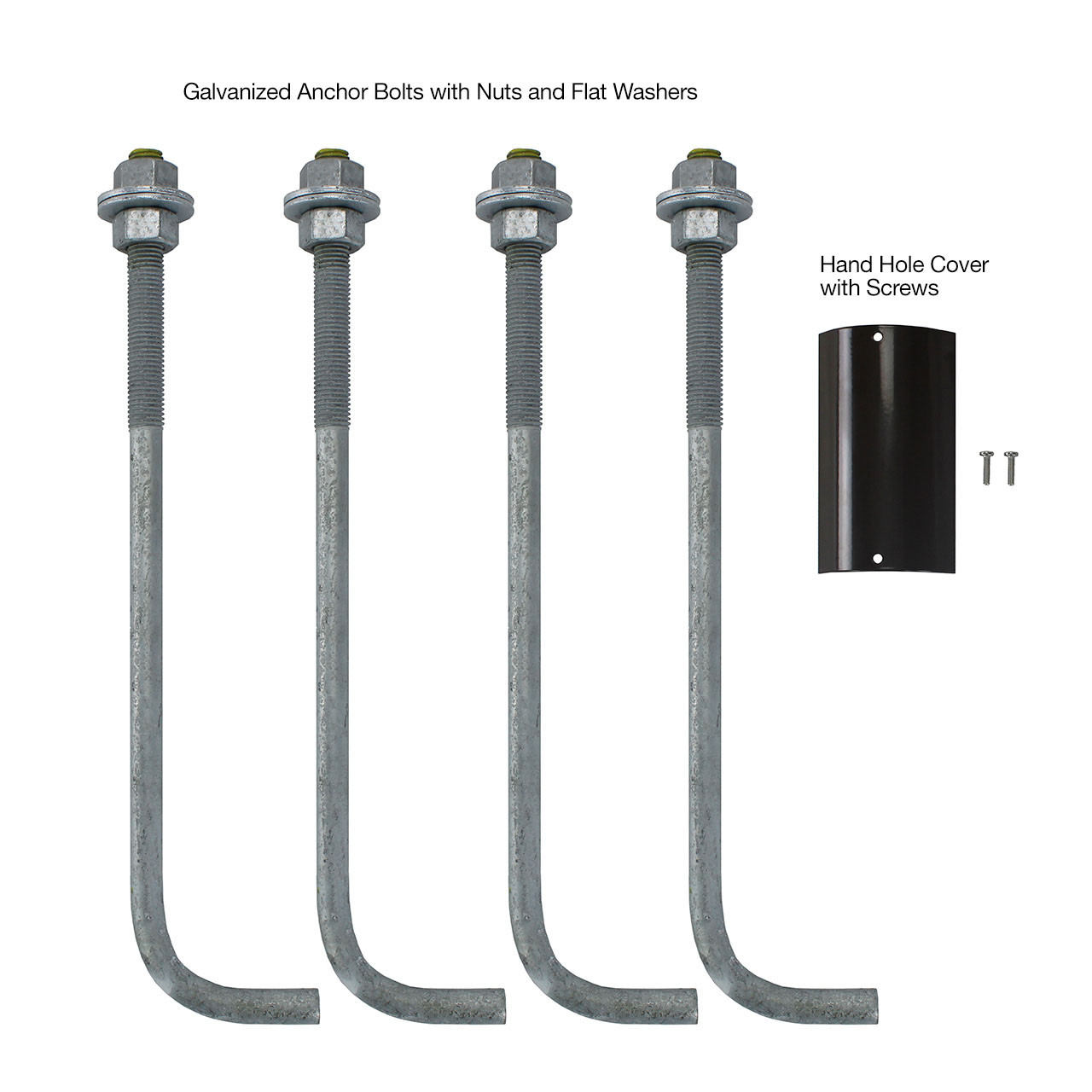 DecoPoleParts__82153.1674766238.jpg Oxford Anchor Base Decorative LED Pole Kit with Standard Acorn Fixture, 3 Inch Diameter