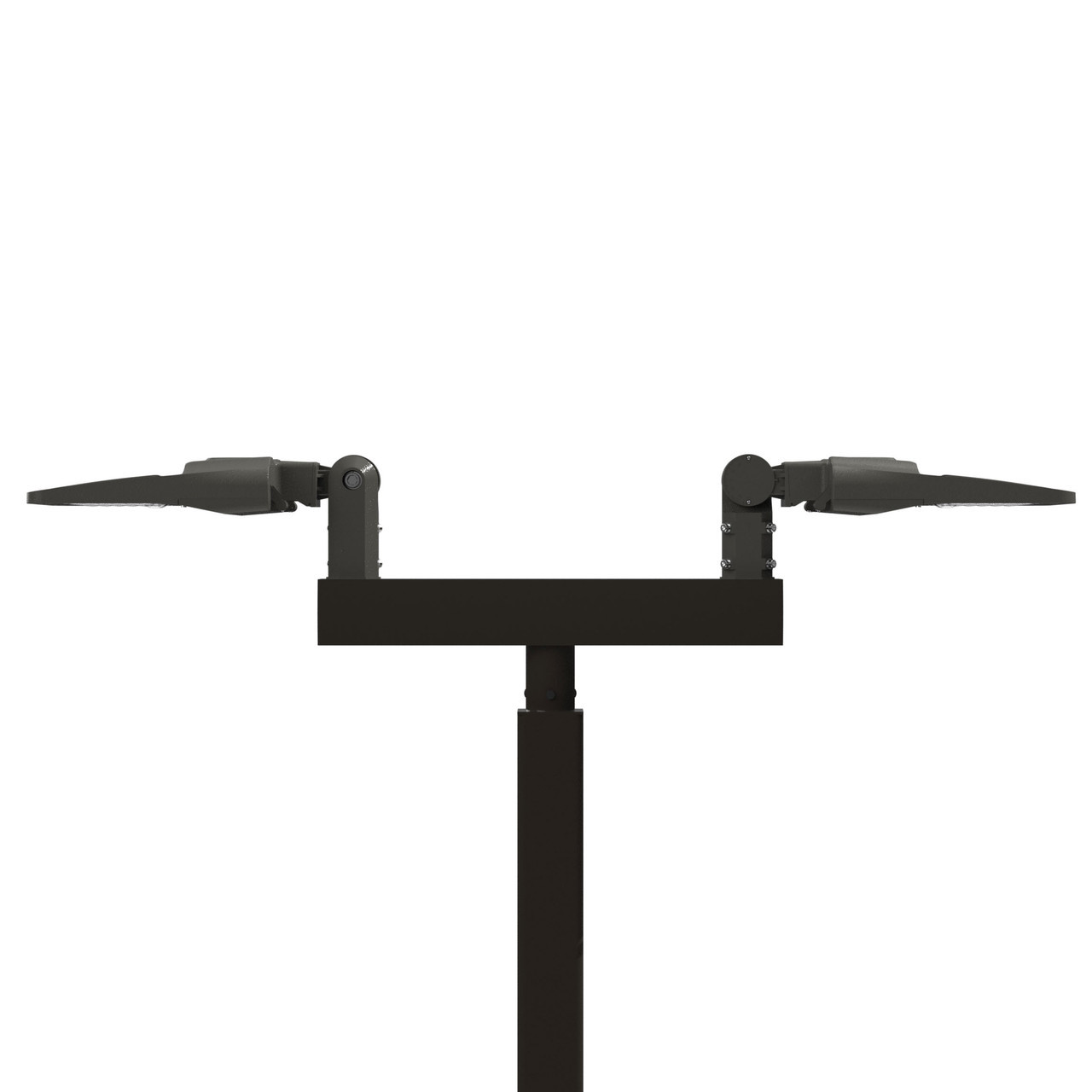 Light Pole Kit with Two Adjustable LED Lights, Selectable Wattage 80/100/120/150 & Color Temperature, 10-25 Foot Pole Height Options