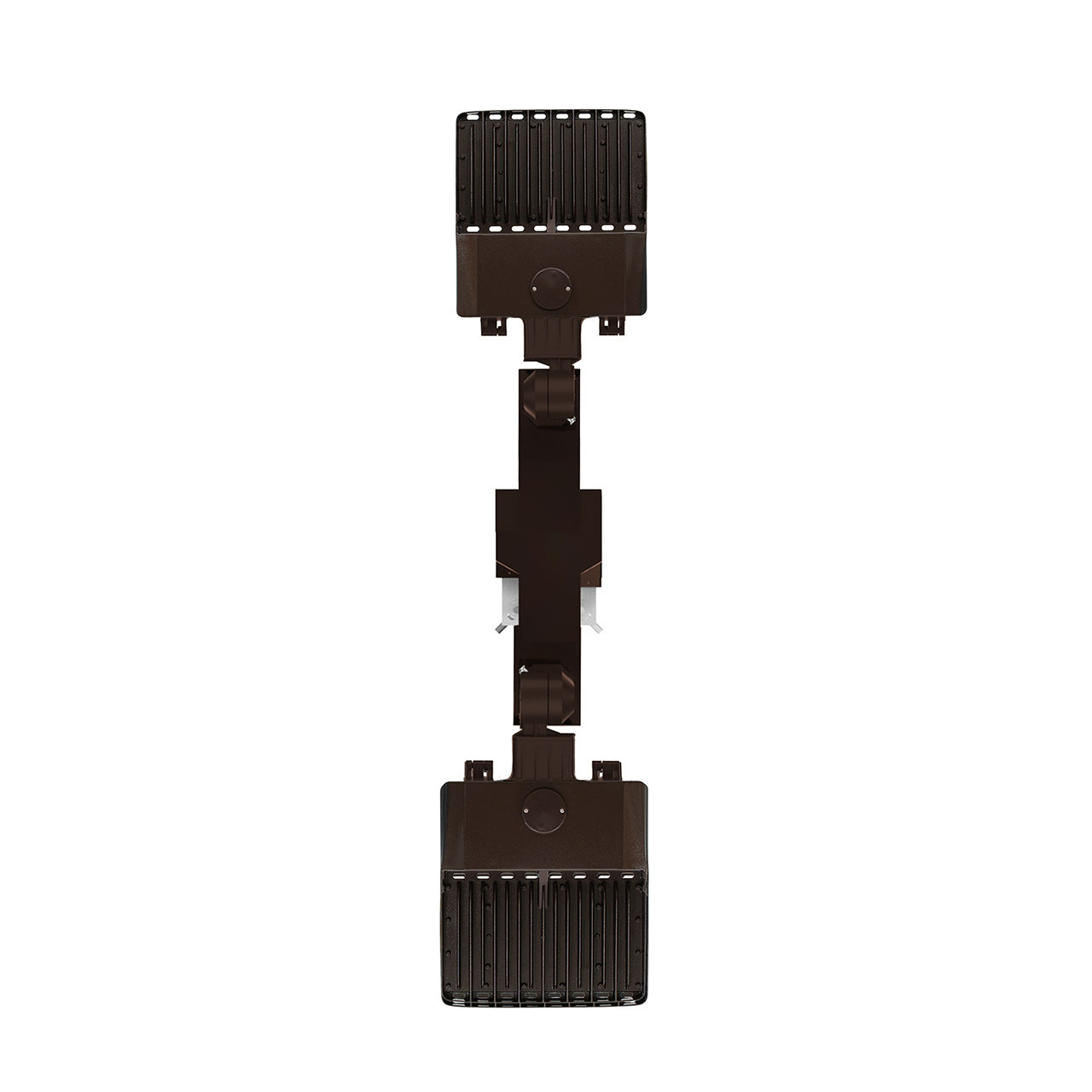Light Pole Kit with Two Adjustable LED Lights, Selectable Wattage 80/100/120/150 & Color Temperature, 10-25 Foot Pole Height Options
