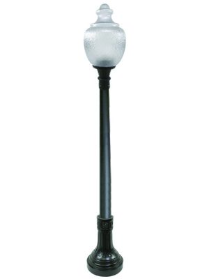 Bastille Anchor Base Decorative LED Pole Kit with Standard Acorn Fixture, 4 Inch Diameter