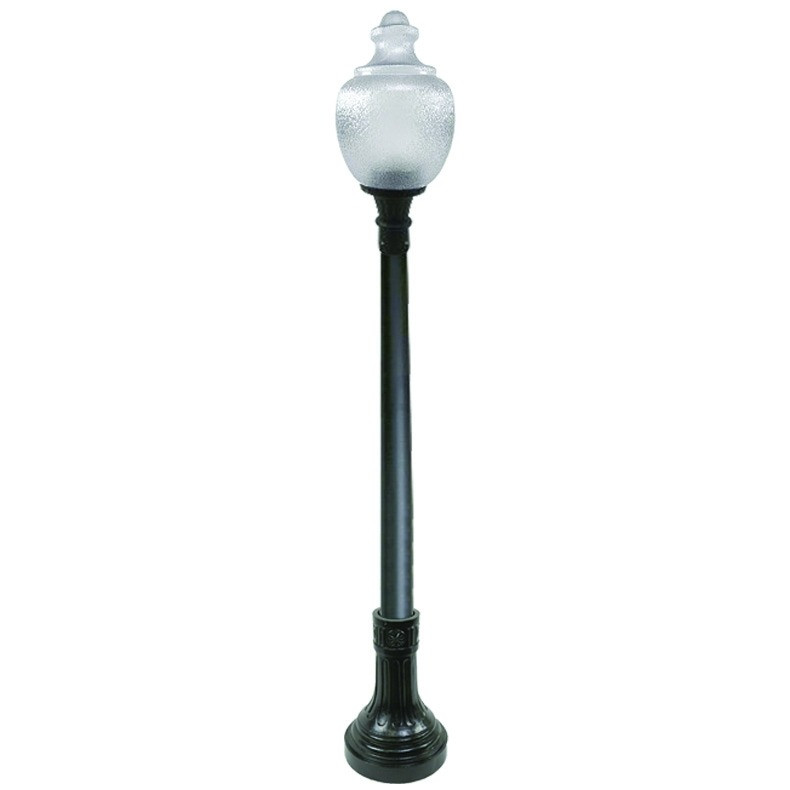 Bastille Anchor Base Decorative LED Pole Kit with Standard Acorn Fixture, 4 Inch Diameter