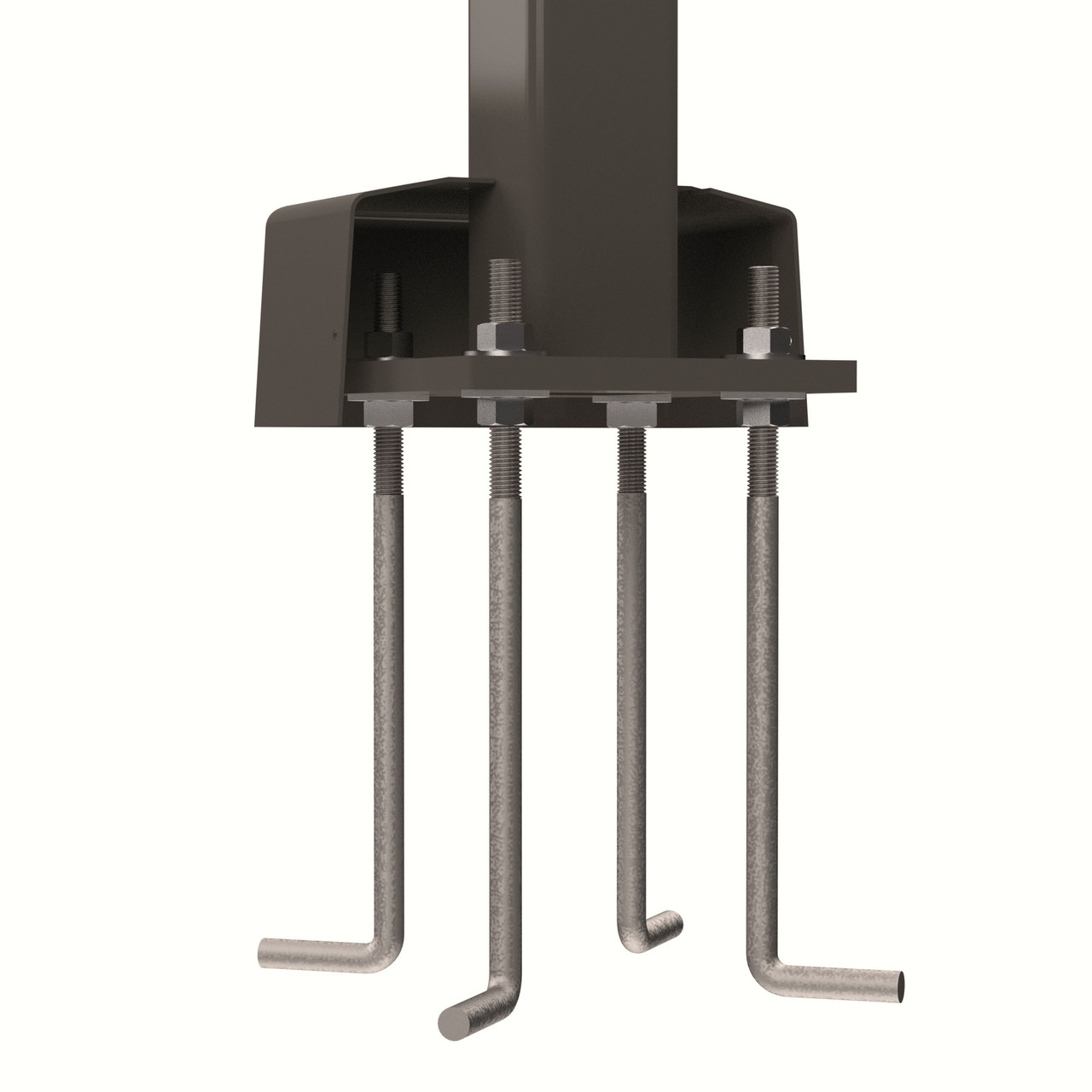 Light Pole Kit with Three LED Area Lights, Selectable Wattage 80/100/120/150 & Color Temperature, 10-25 Foot Pole Height Options