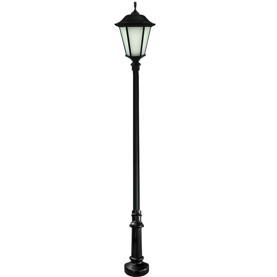 WorthingtonBase_Lantern__64749.1626757225.jpg Worthington LED Light Pole Kit with Lantern Fixture 4 Inch Diameter Light Pole - Anchor Based