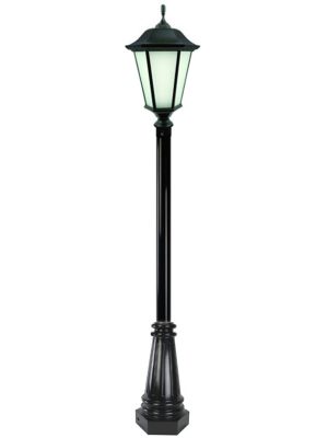 Stratford Anchor Base Decorative LED Pole Kit with Lantern Fixture, 4 Inch Diameter