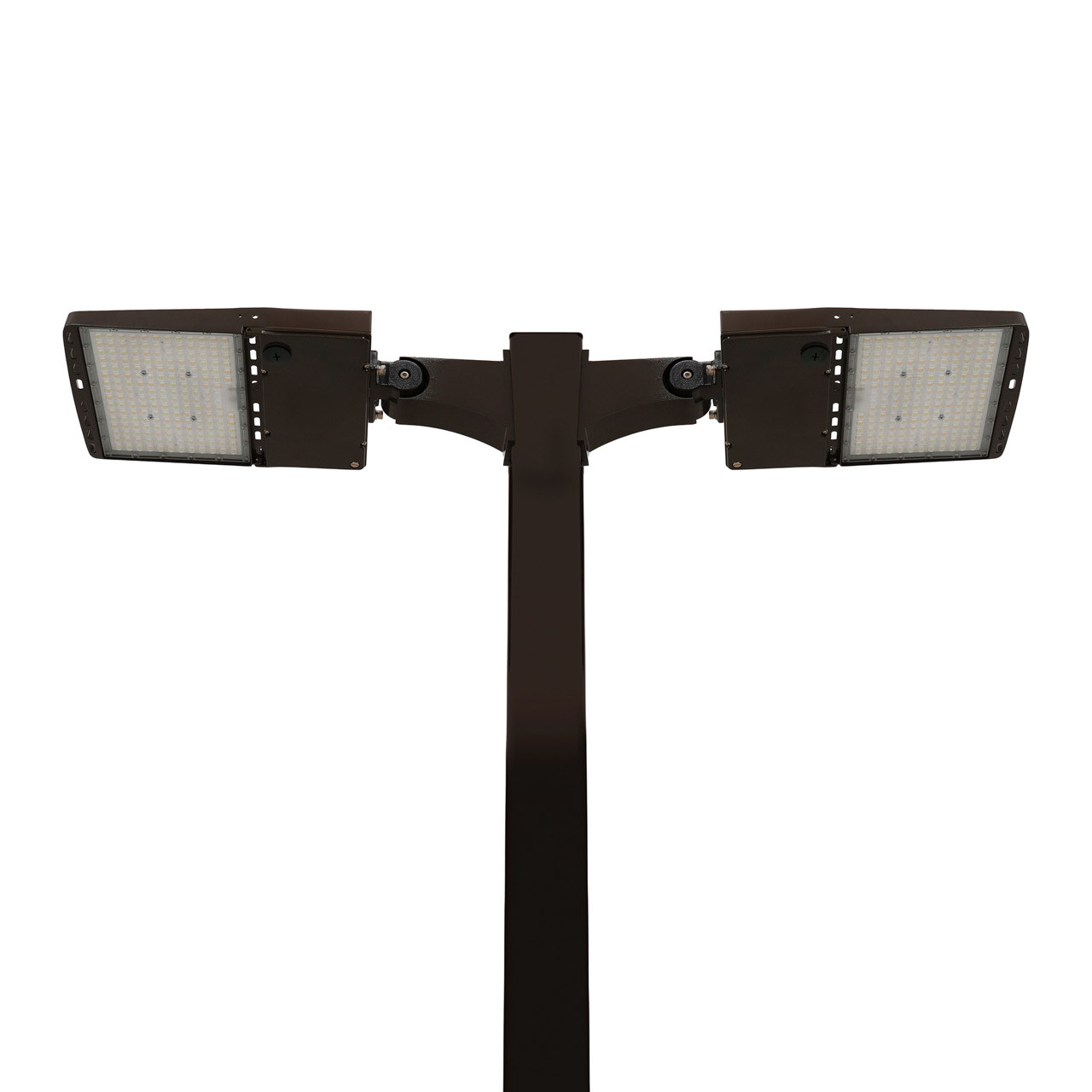 8-shoebox-PM-large__07029.1751472868.jpg Light Pole Kit with Two LED Area Lights, Selectable Wattage 150/200/240/300 & Color Temperature, 20-30 Foot Pole Height Options