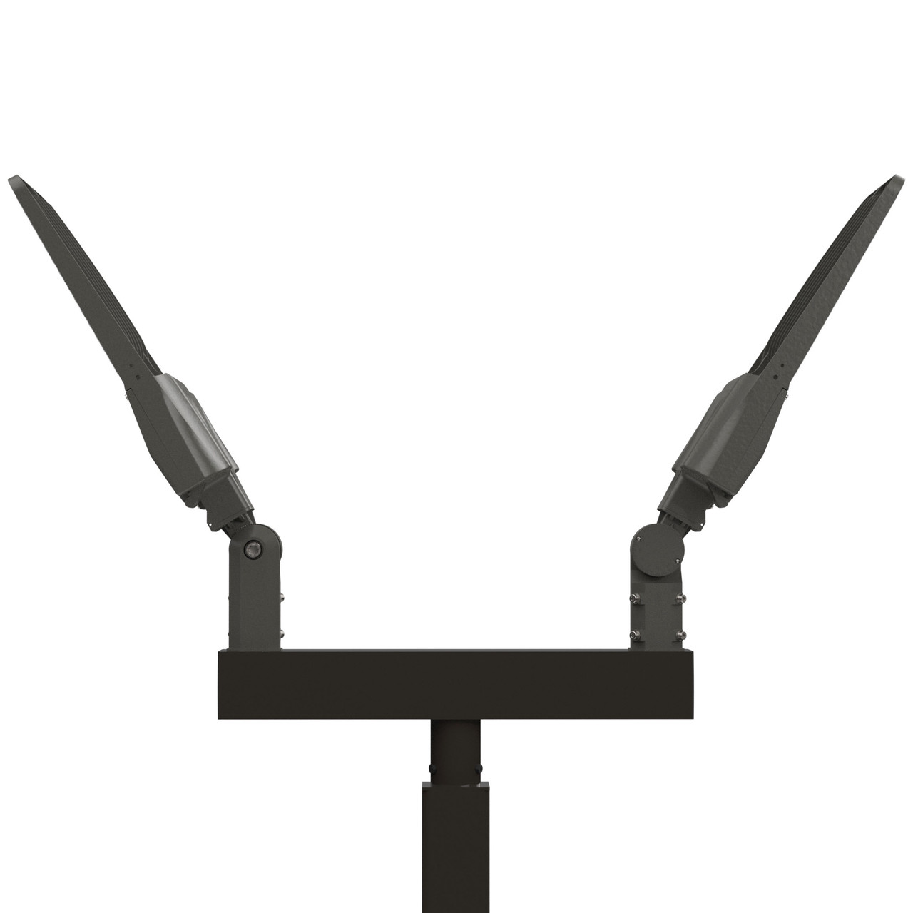 PK3004A_Inline_Bar_30_Degrees_2__03996.1750106985.jpg Light Pole Kit with Two Adjustable LED Light, Selectable Wattage 150/200/240/300 & Color Temperature, 20-30 Foot Pole Height Options