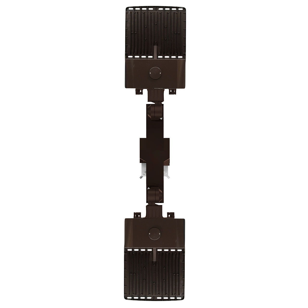 top_down_SF_mount_2_light_large__01388.1752253415.jpg Light Pole Kit with Two Adjustable LED Light, Selectable Wattage 150/200/240/300 & Color Temperature, 20-30 Foot Pole Height Options
