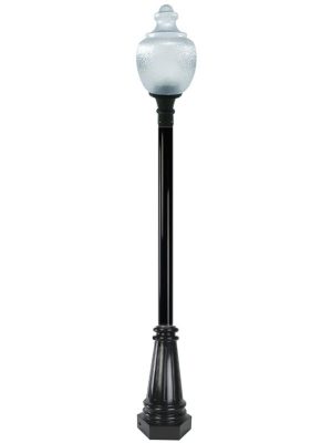Stratford Anchor Base Decorative LED Pole Kit with Standard Acorn Fixture, 4 Inch Diameter