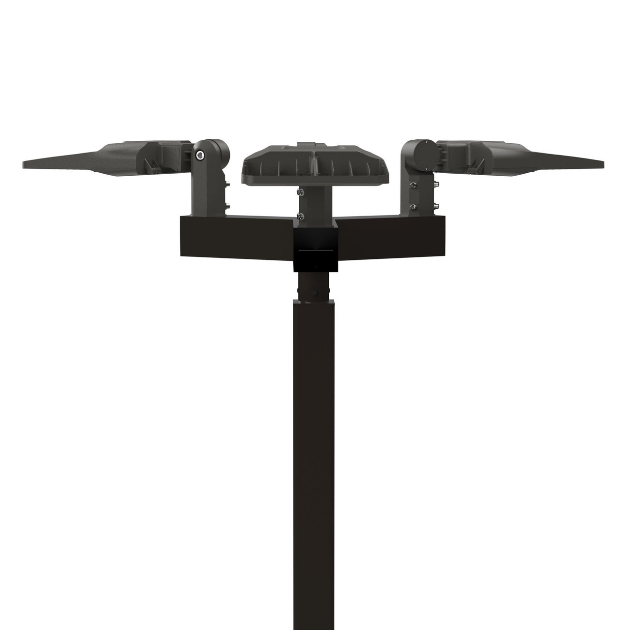 PK0813A_100-150_Chandler_7__90553__91665.1750168178.jpg Light Pole Kit with Three Adjustable LED Lights, Selectable Wattage 80/100/120/150 & Color Temperature, 10-25 Foot Pole Height Options
