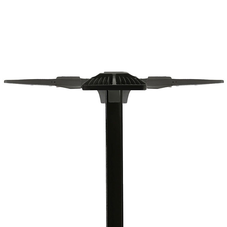 Light Pole Kit with Three LED Area Lights,  Selectable Wattage 150/200/240/300 & Color Temperature,  20-30 Foot Pole Height Options