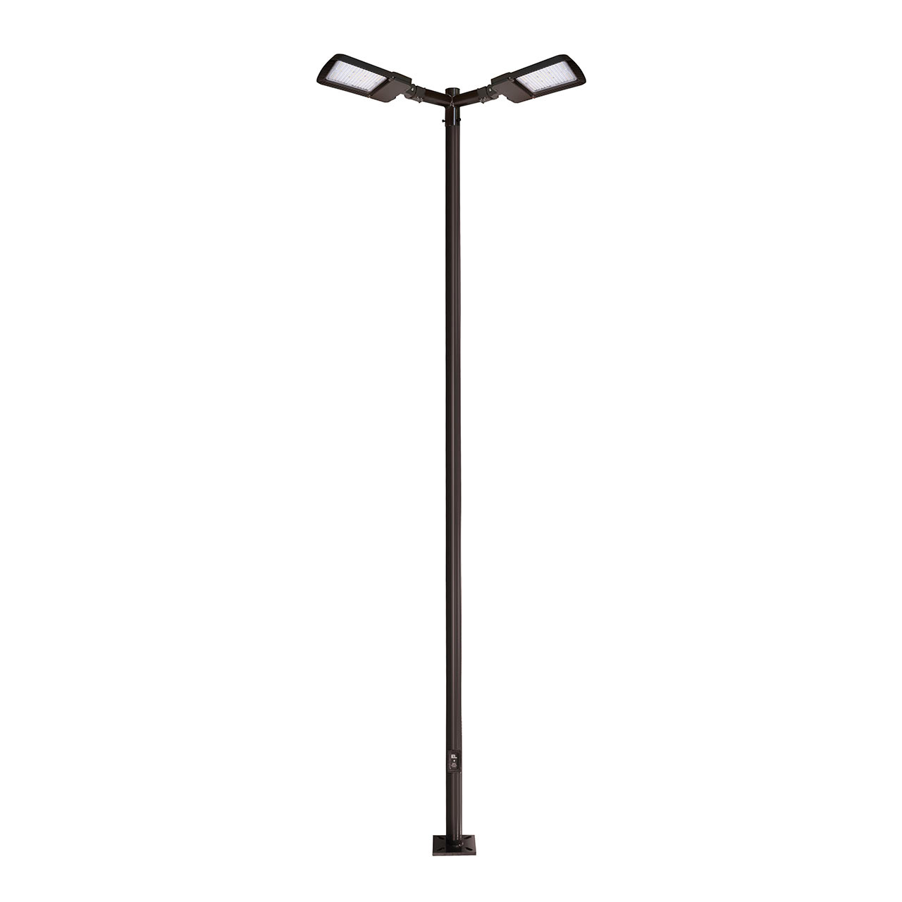 LED Lighting System for Pickleball Court.  Two Light Poles and Four LED Lights with Sports Optics