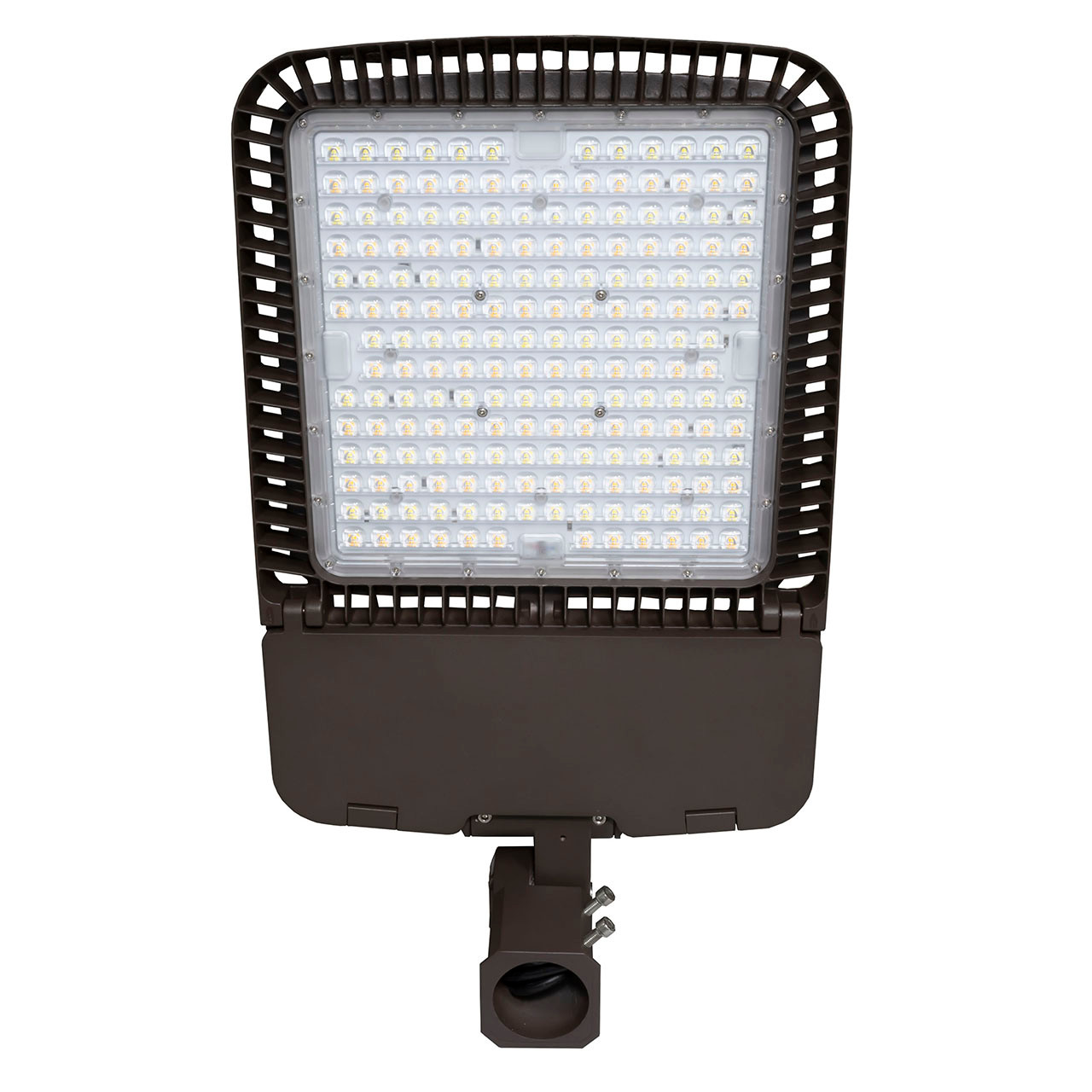 LED Lighting System for Pickleball Court.  Four Light Poles and Four LED Lights with Sports Optics
