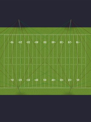 LED Lighting System For Football Field Four Light Poles and Forty LED Sport Lights