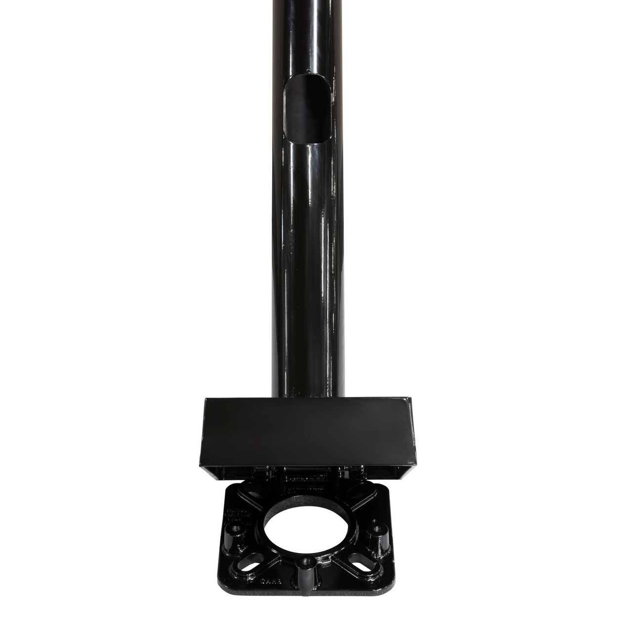 _C7A3498__24601.1714574895.jpg 8 Foot Round Hinged Base Aluminum Light Pole, 4 Inch Diameter, 0.125 Inch Wall Thickness