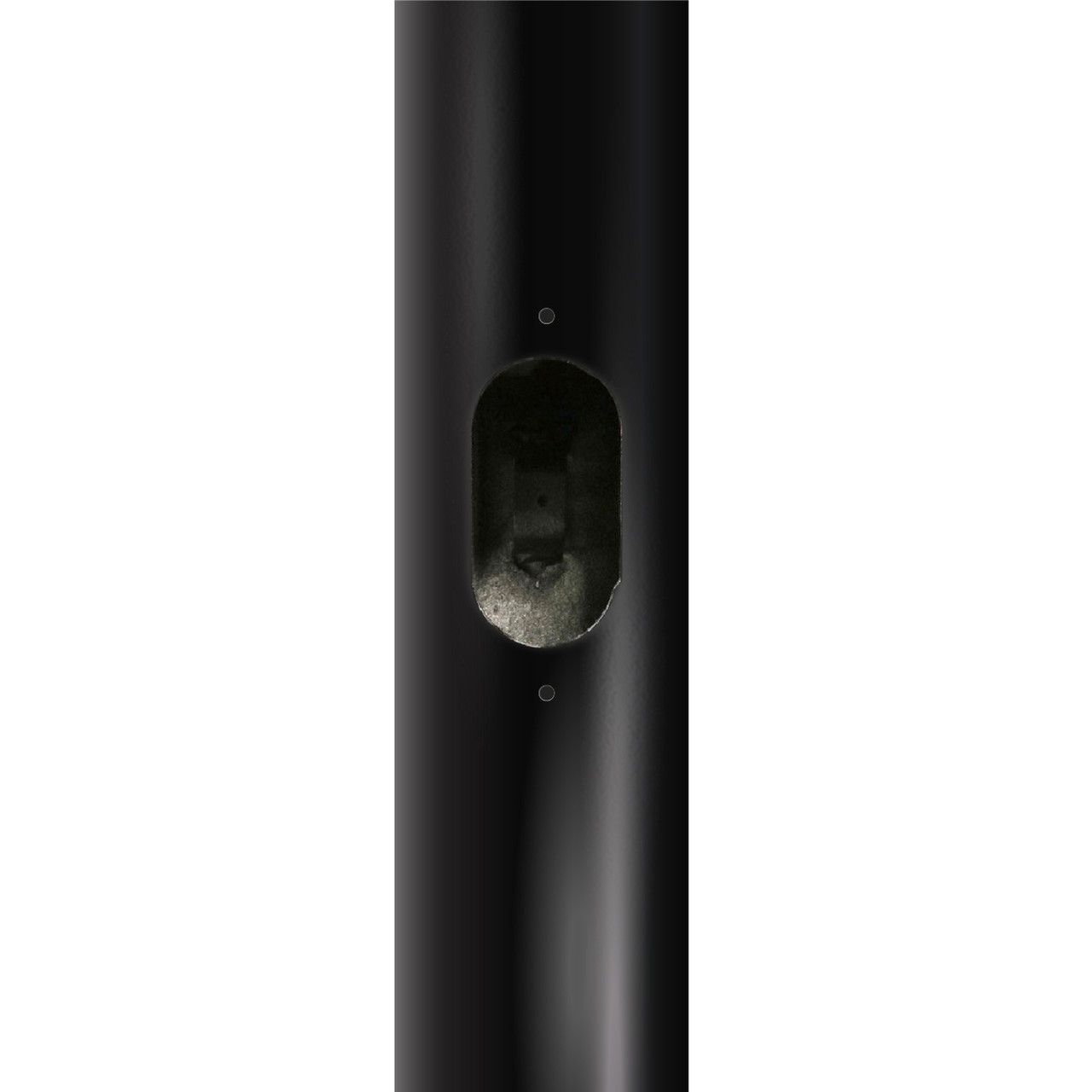 Round-Handhole-Black__97734.1714574922.jpg 8 Foot Round Hinged Base Aluminum Light Pole, 4 Inch Diameter, 0.125 Inch Wall Thickness