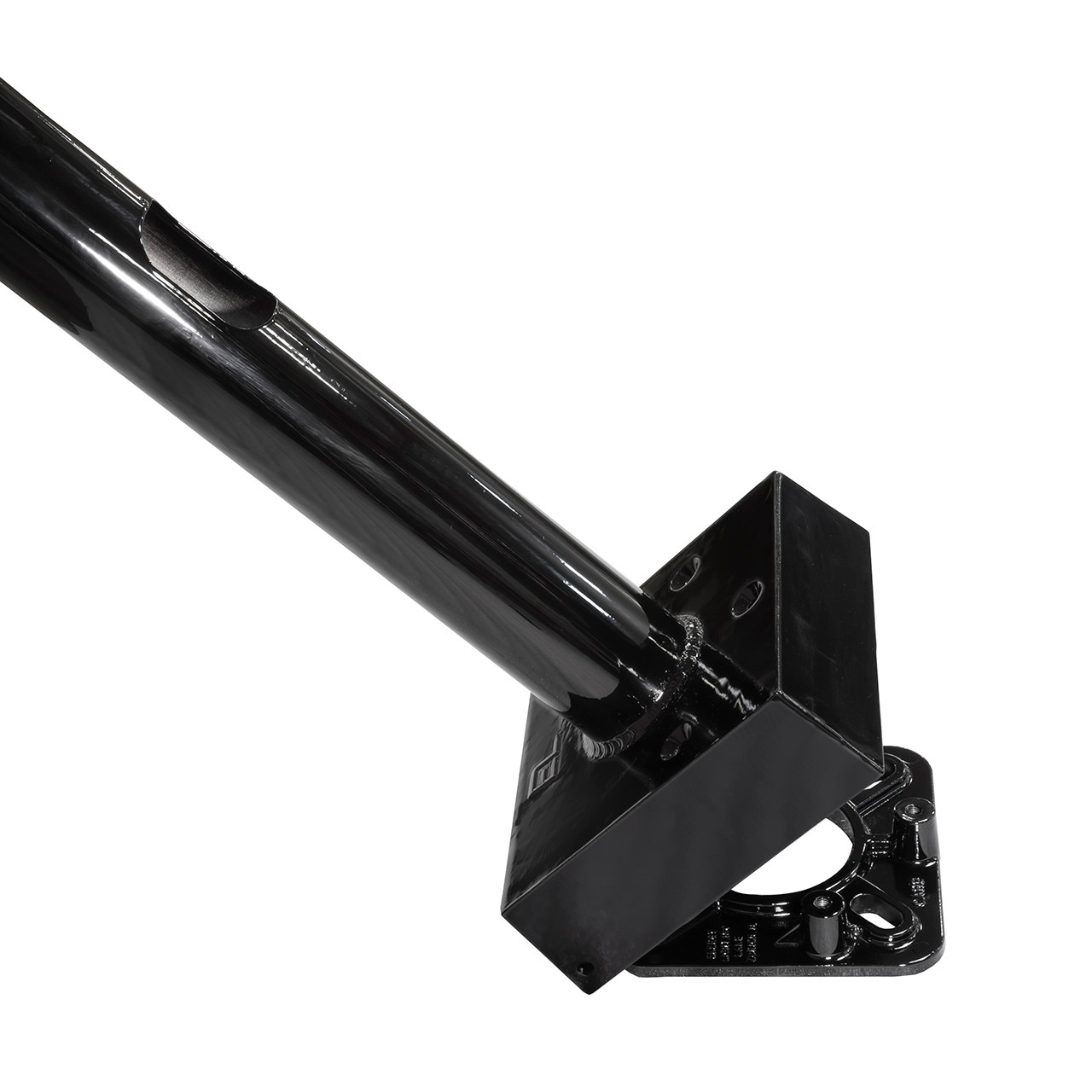 12 Foot Round Hinged Base Aluminum Light Pole, 4 Inch Diameter, 0.125 Inch Wall Thickness