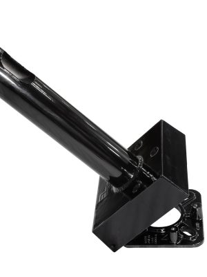 14 Foot Round Hinged Base Aluminum Light Pole, 4 Inch Diameter, 0.125 Inch Wall Thickness