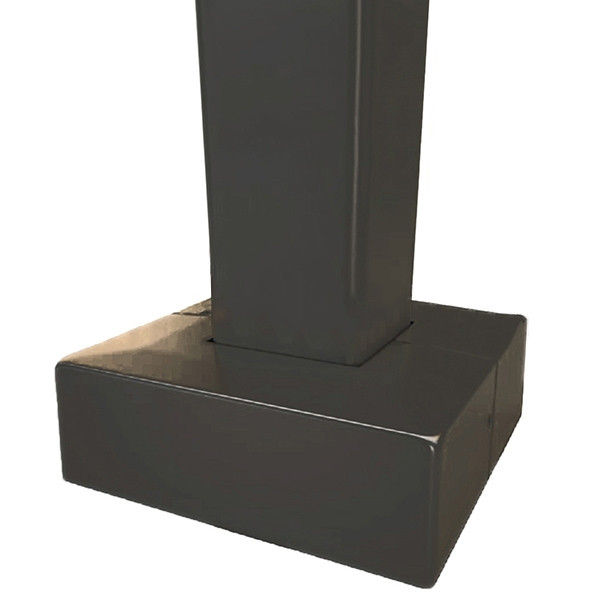 16 Foot Square Steel Light Pole, 4 Inch Wide, 11 Gauge