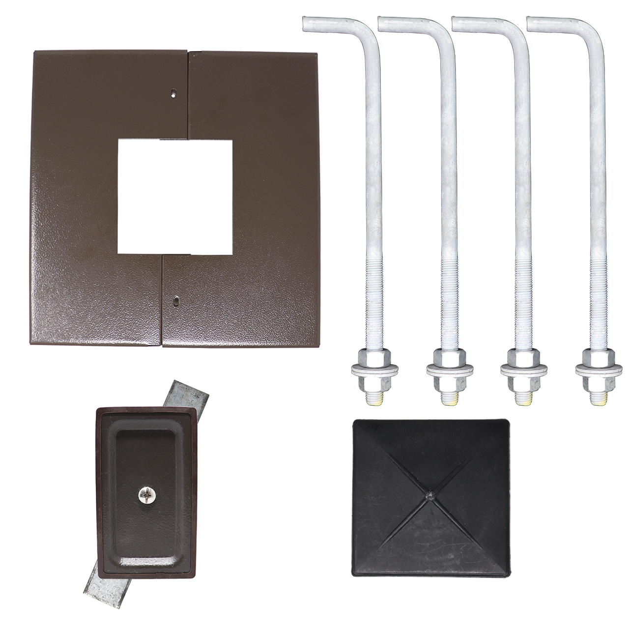 20 Foot Square Steel Light Pole, 4 Inch Wide, 11 Gauge, Quick Ship