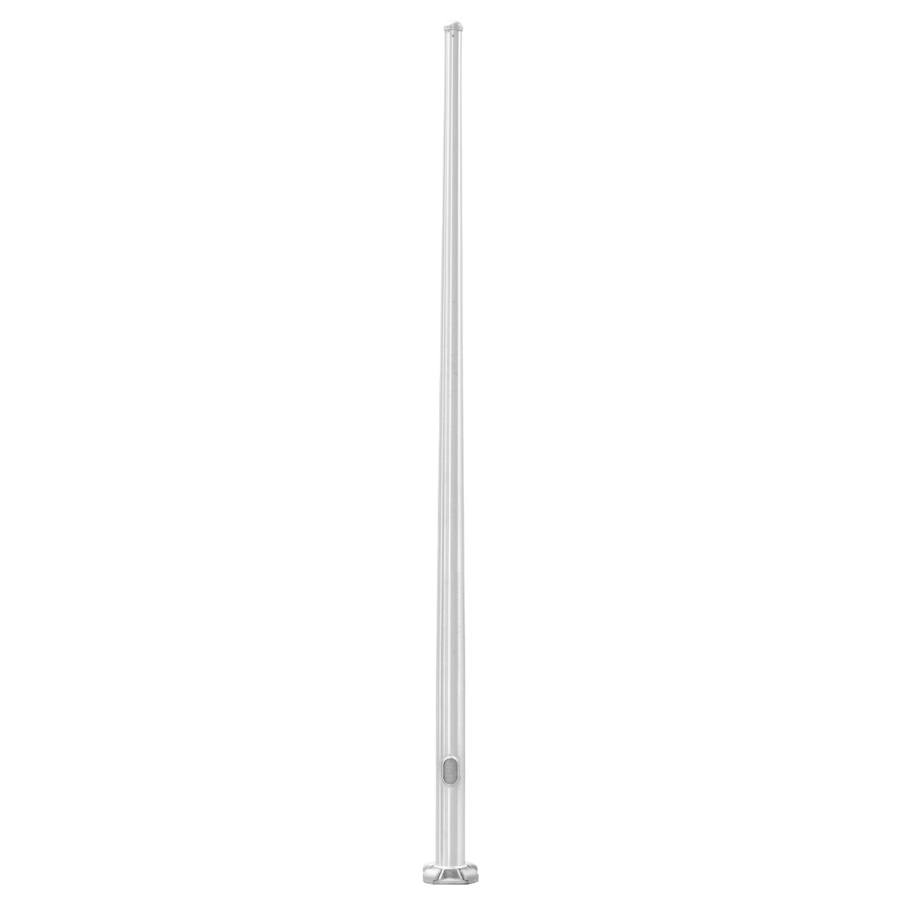16 Foot Round Tapered Aluminum Light Pole, 5 Inch Diameter, 0.125 Inch Wall Thickness, Brushed Natural Aluminum Finish, Quick Ship
