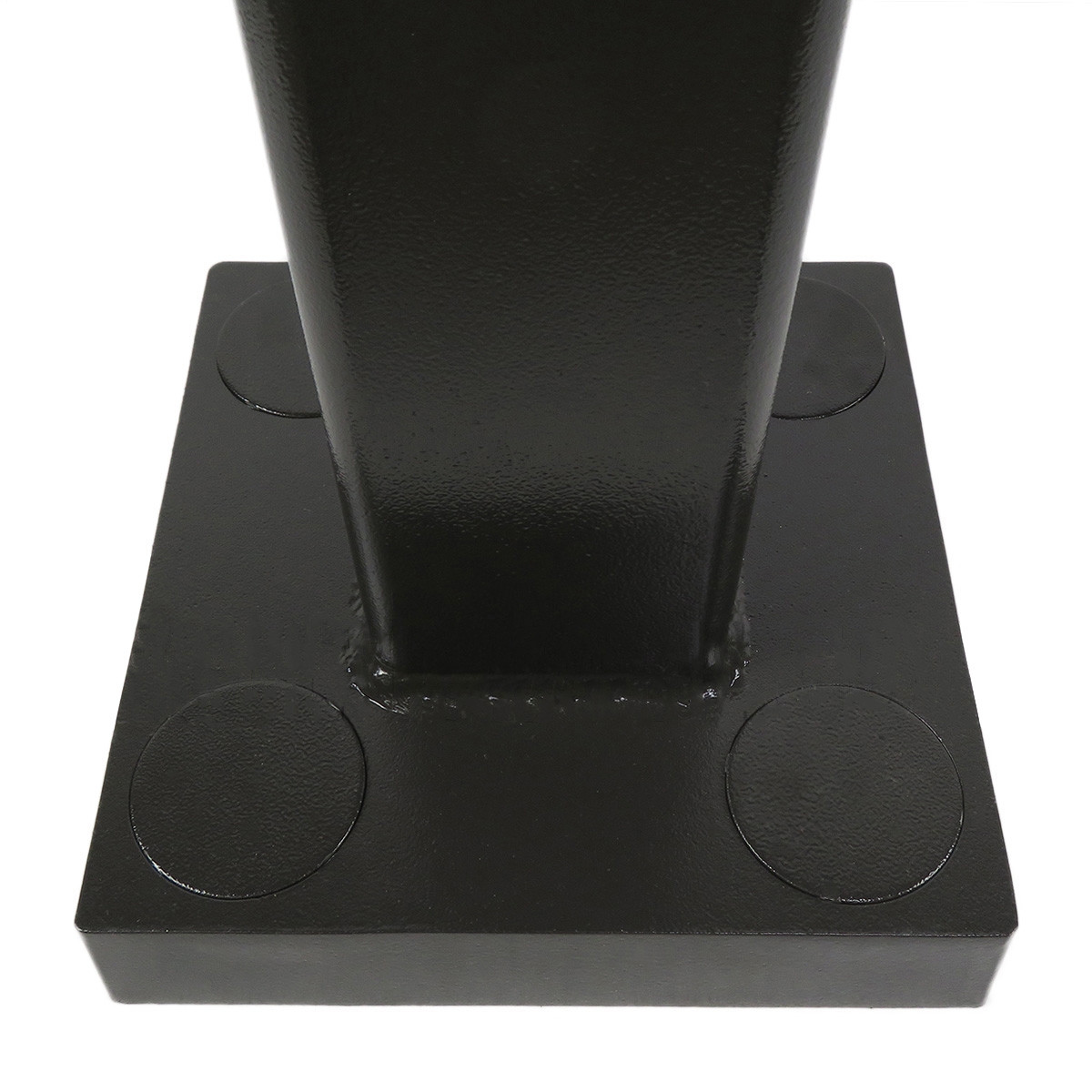 square_aluminum_light_pole_base_view_with_base_covers_11__33602.1622619213.jpg 20 Foot Square Straight Aluminum Light Pole, 4 Inch Wide, 0.125 Inch Wall Thickness
