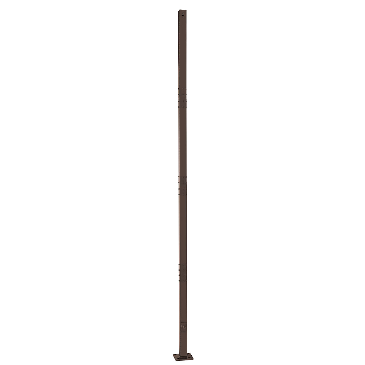 16 Foot EZ Sectional Steel Light Pole, 4 Inch Wide, 11 Gauge